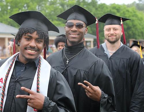 Students processing into commencement ceremony